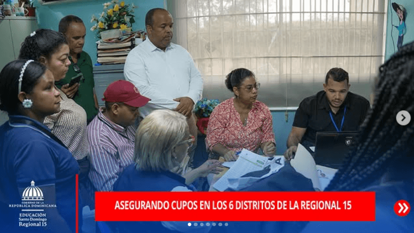 Cupos escolares disponibles en la Regional 15